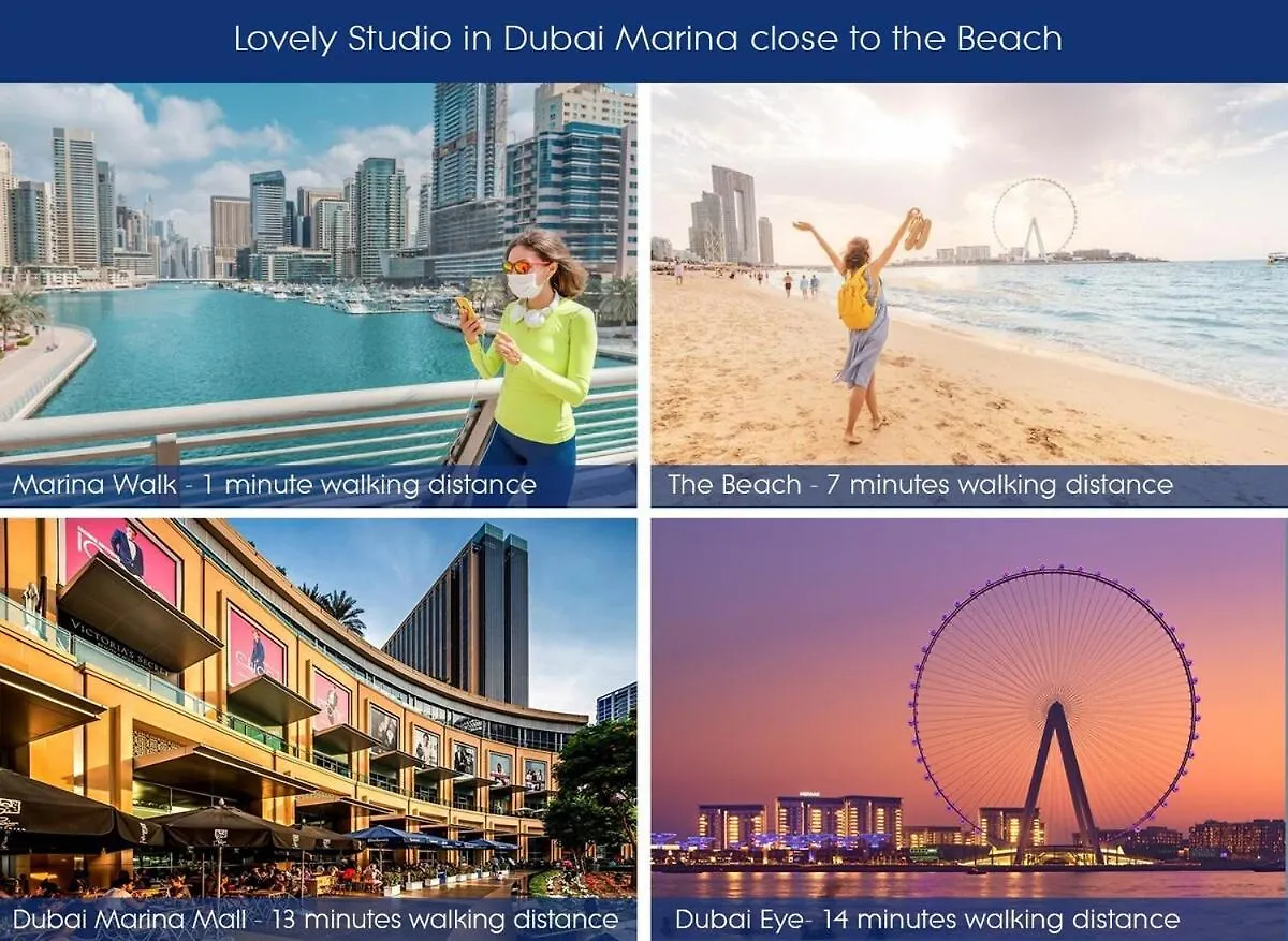 Apartment Lovely Studio In Dubai Marina Near Beach And Metro Z417 United Arab Emirates