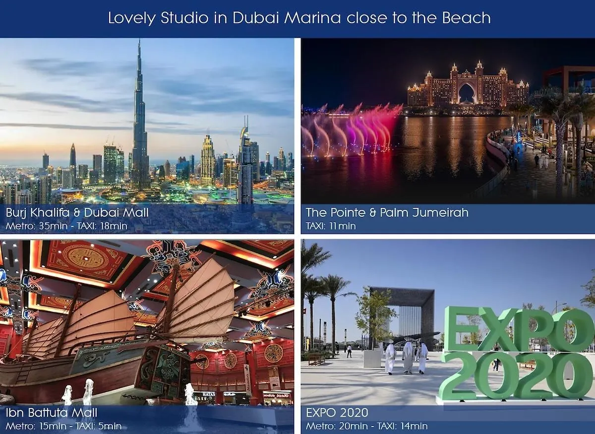 Lovely Studio In Dubai Marina Near Beach And Metro Z417