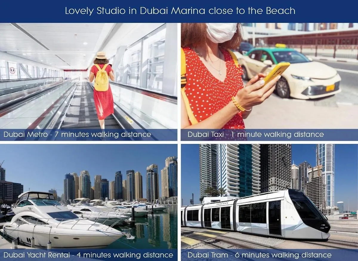 Lovely Studio In Dubai Marina Near Beach And Metro Z417 דירה